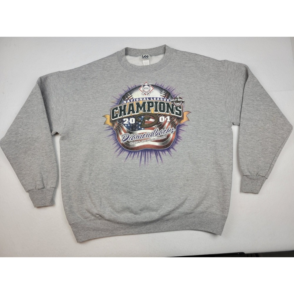 2001 Arizona Diamondbacks NL Champions Clubhouse Edition Crewneck Sweater Sz XL